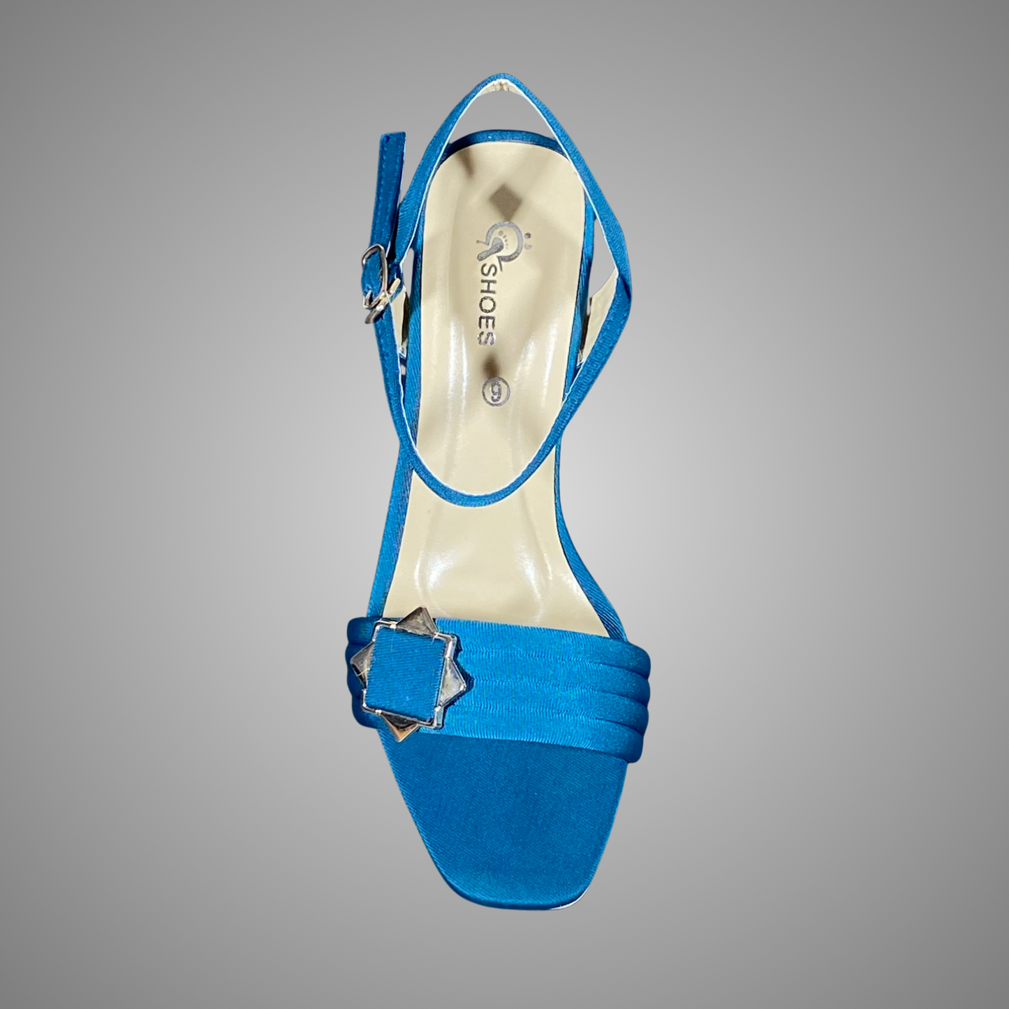 Block Heel Sandals with Buckle Strap