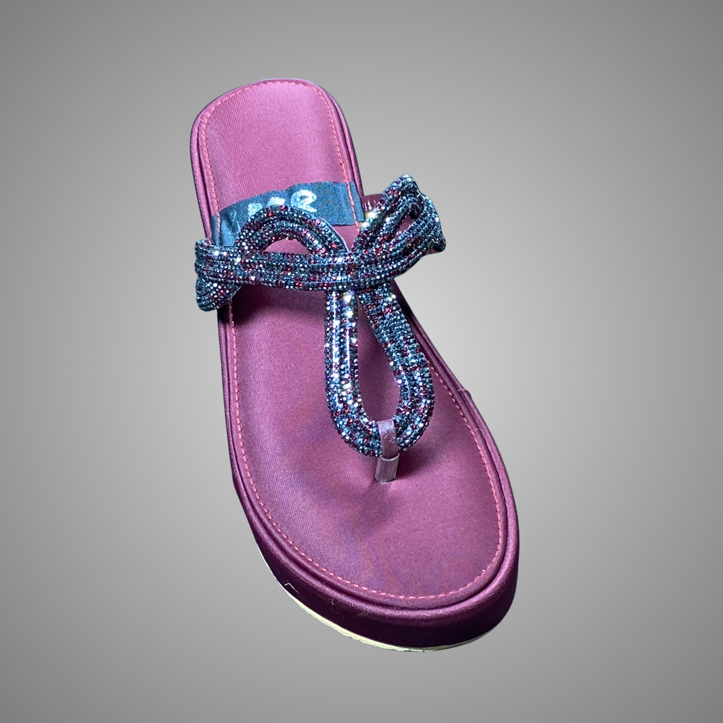 Wedge Fancy Chappal with Beaded Strap