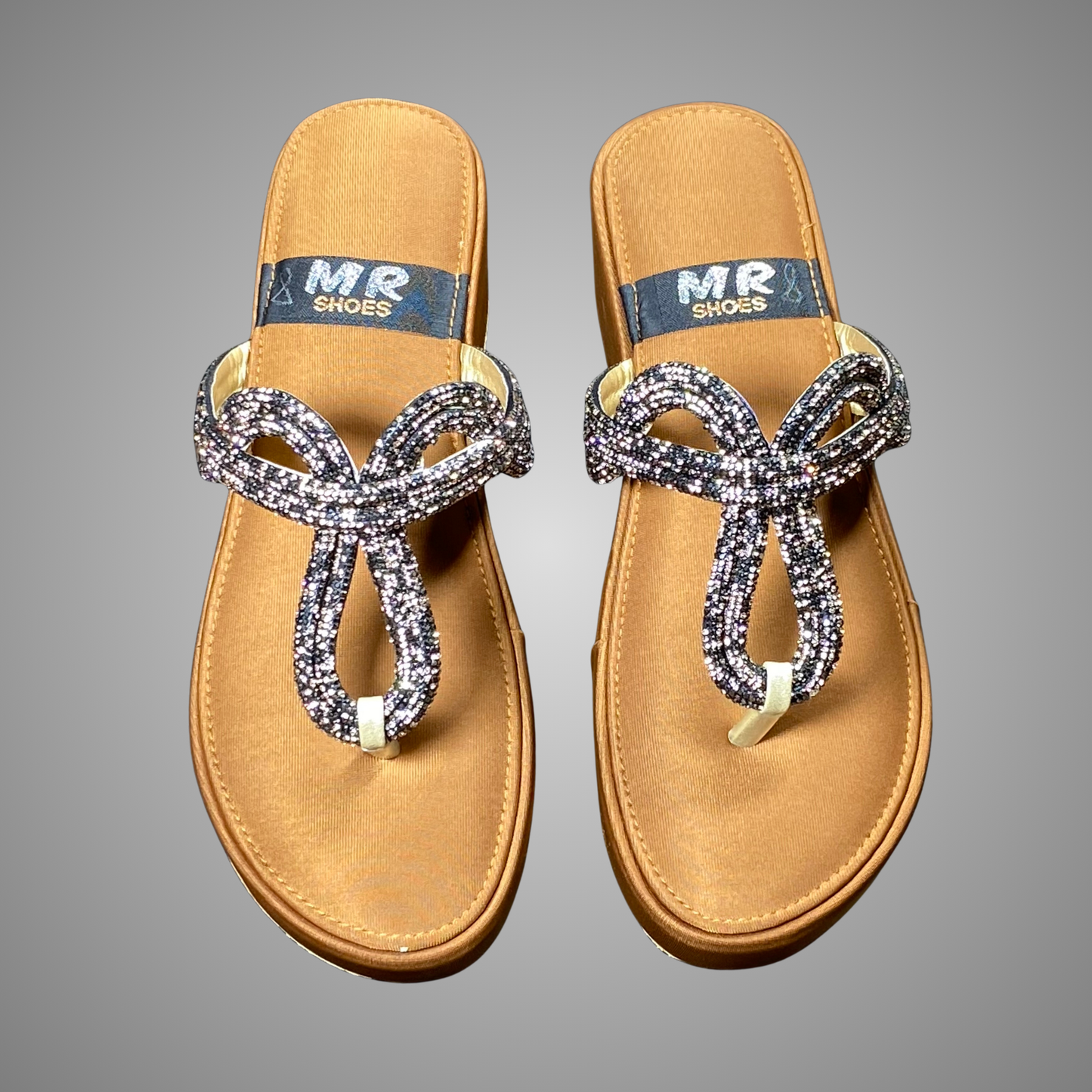 Wedge Fancy Chappal with Beaded Strap