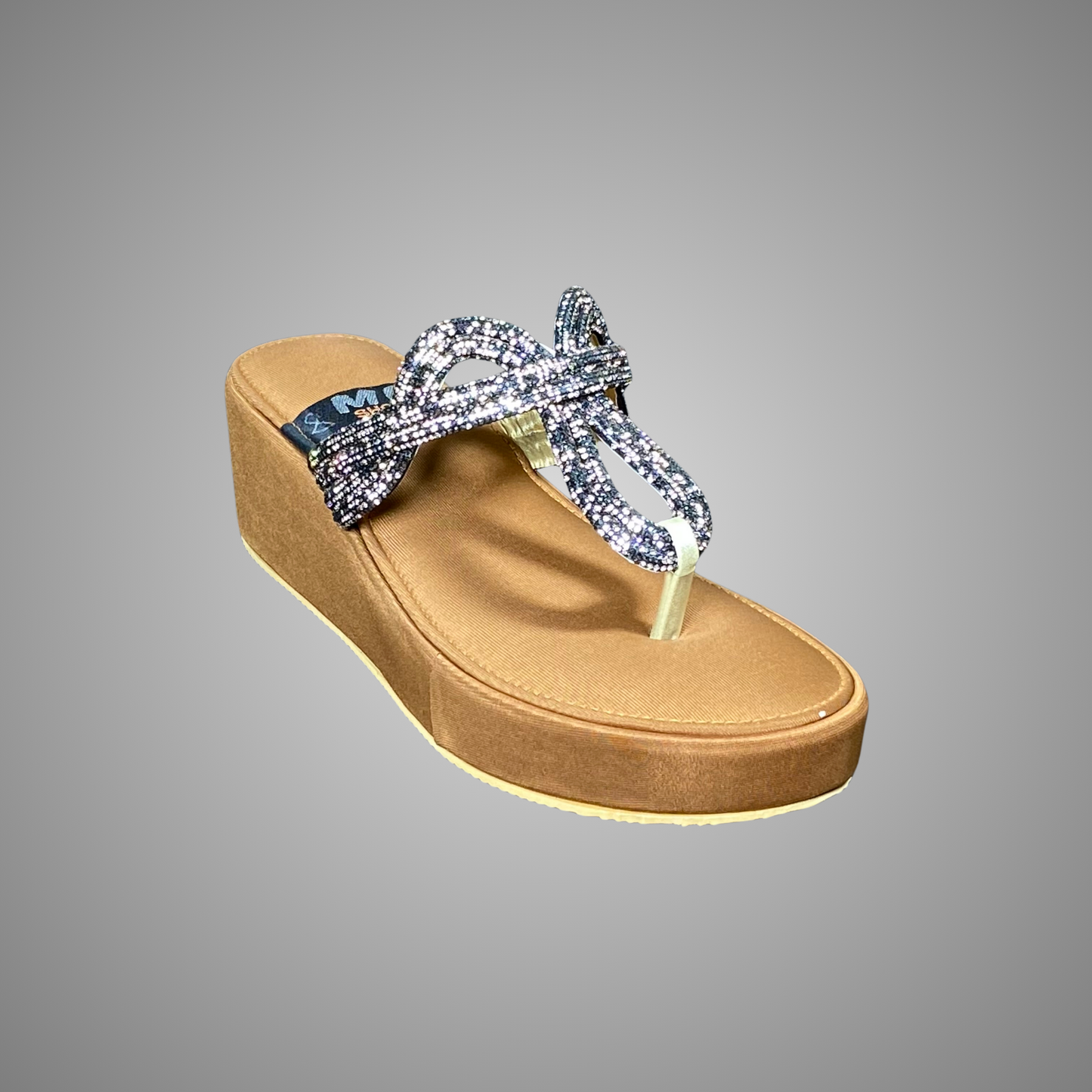 Wedge Fancy Chappal with Beaded Strap