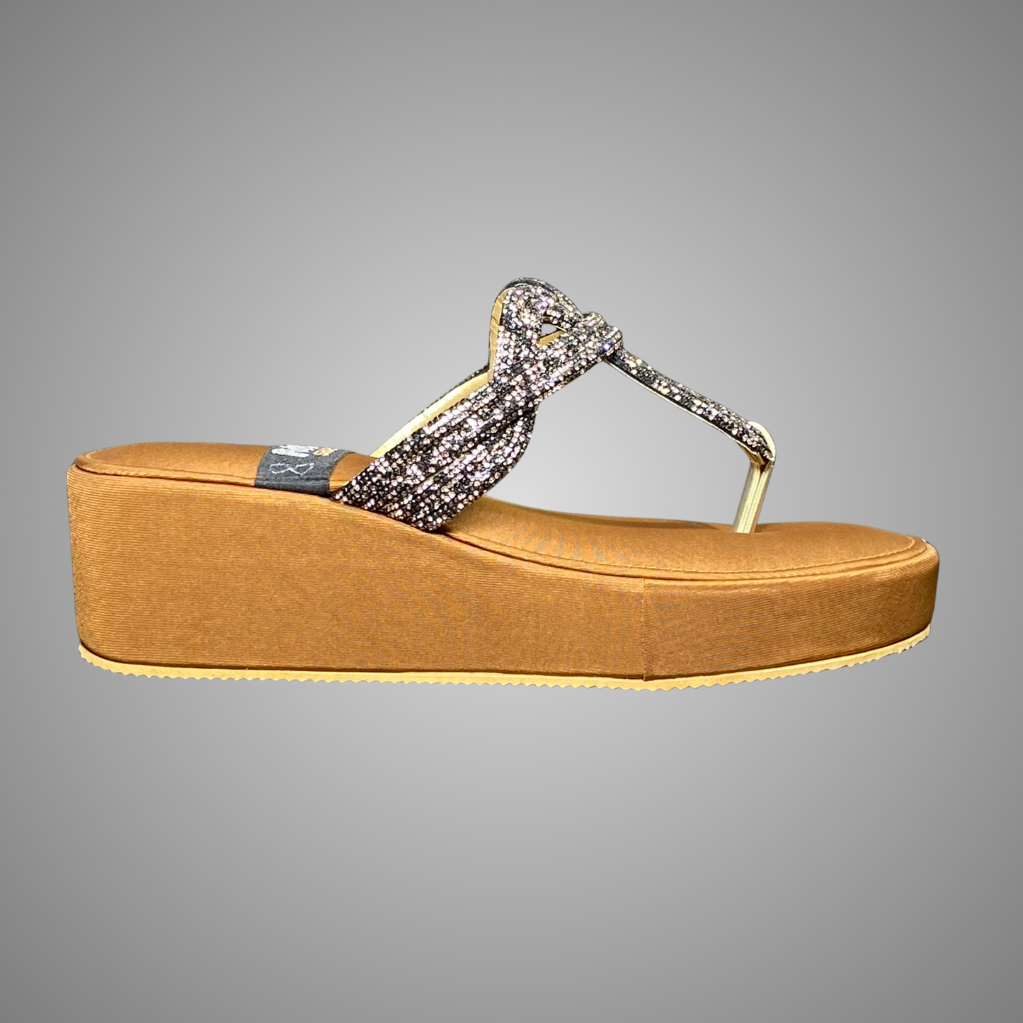 Wedge Fancy Chappal with Beaded Strap