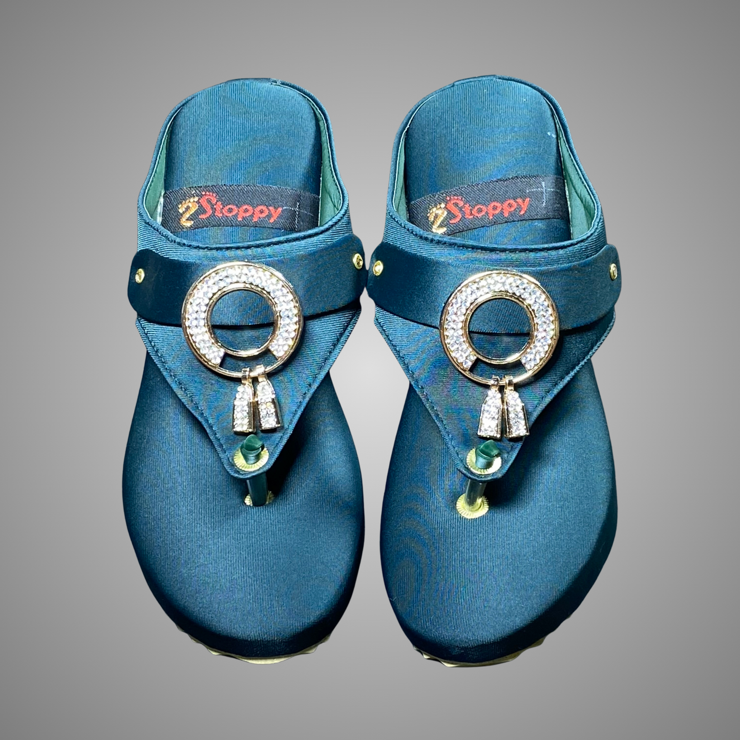 Wedge Sole Fancy Chappal with Ring Detail