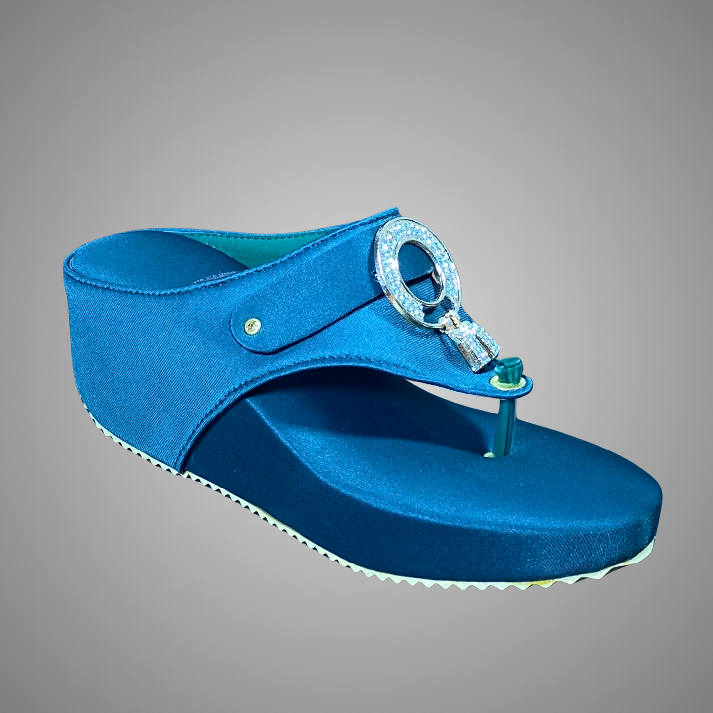Wedge Sole Fancy Chappal with Ring Detail