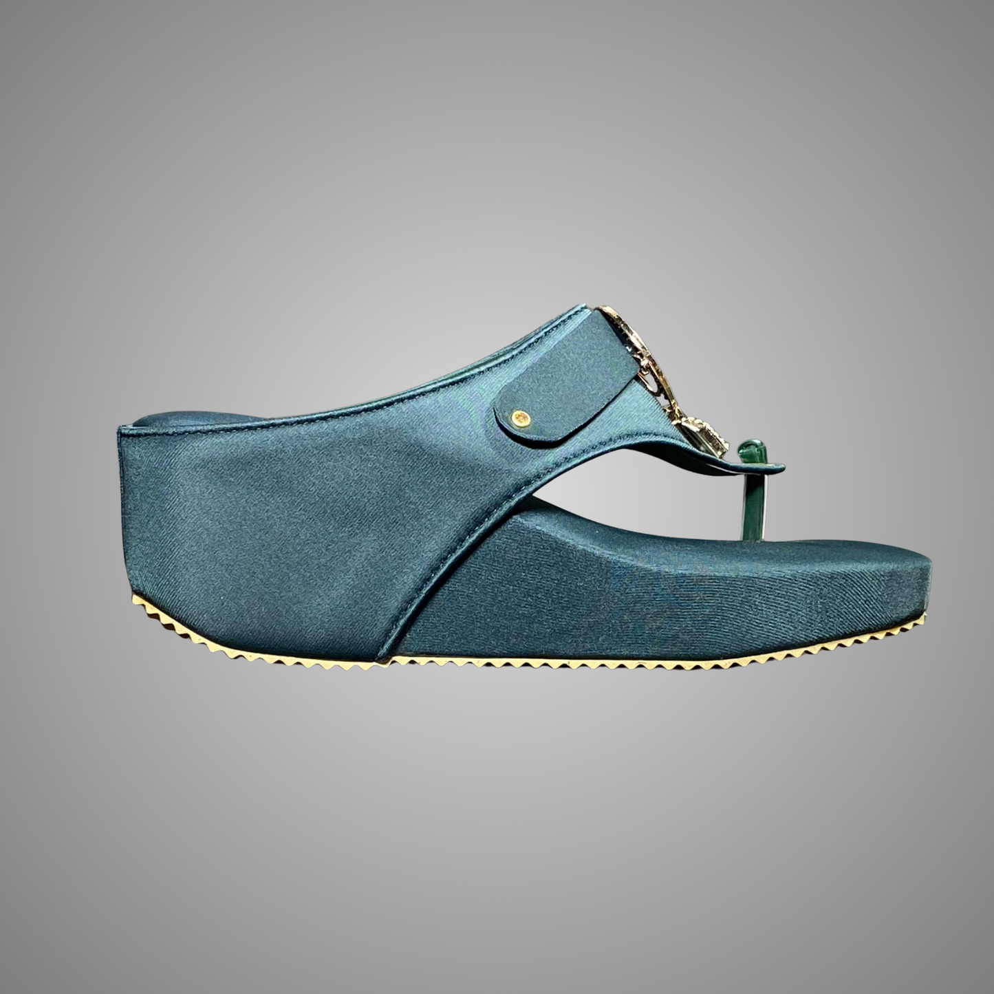 Wedge Sole Fancy Chappal with Ring Detail