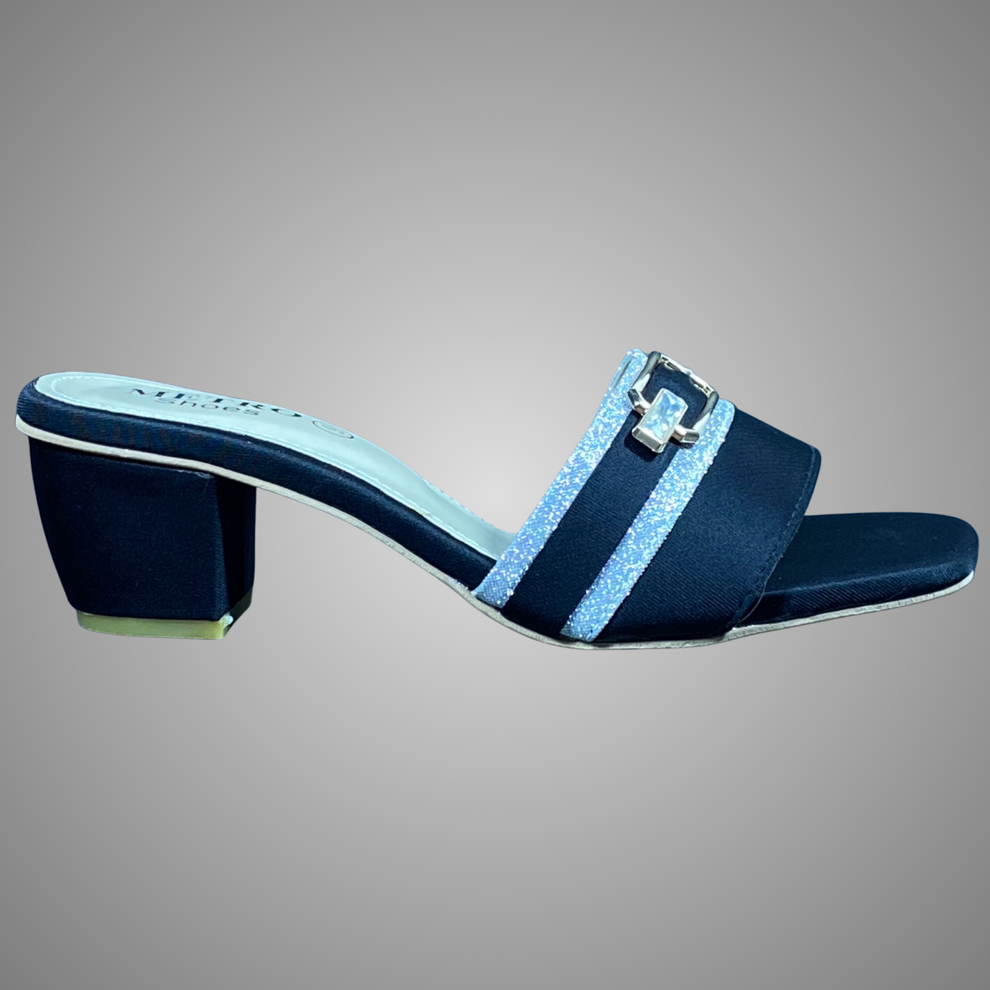Mid Heel Slip-On Chappal with Buckle Strap