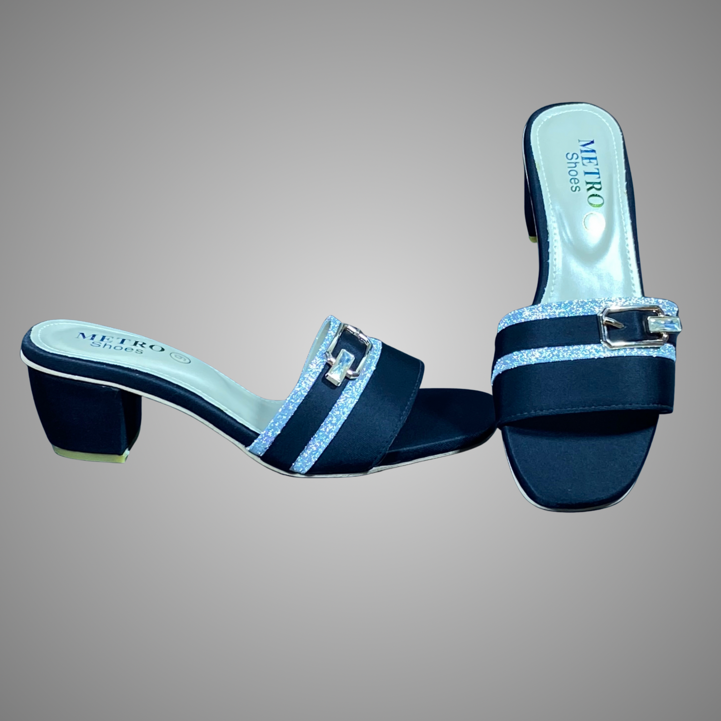 Mid Heel Slip-On Chappal with Buckle Strap