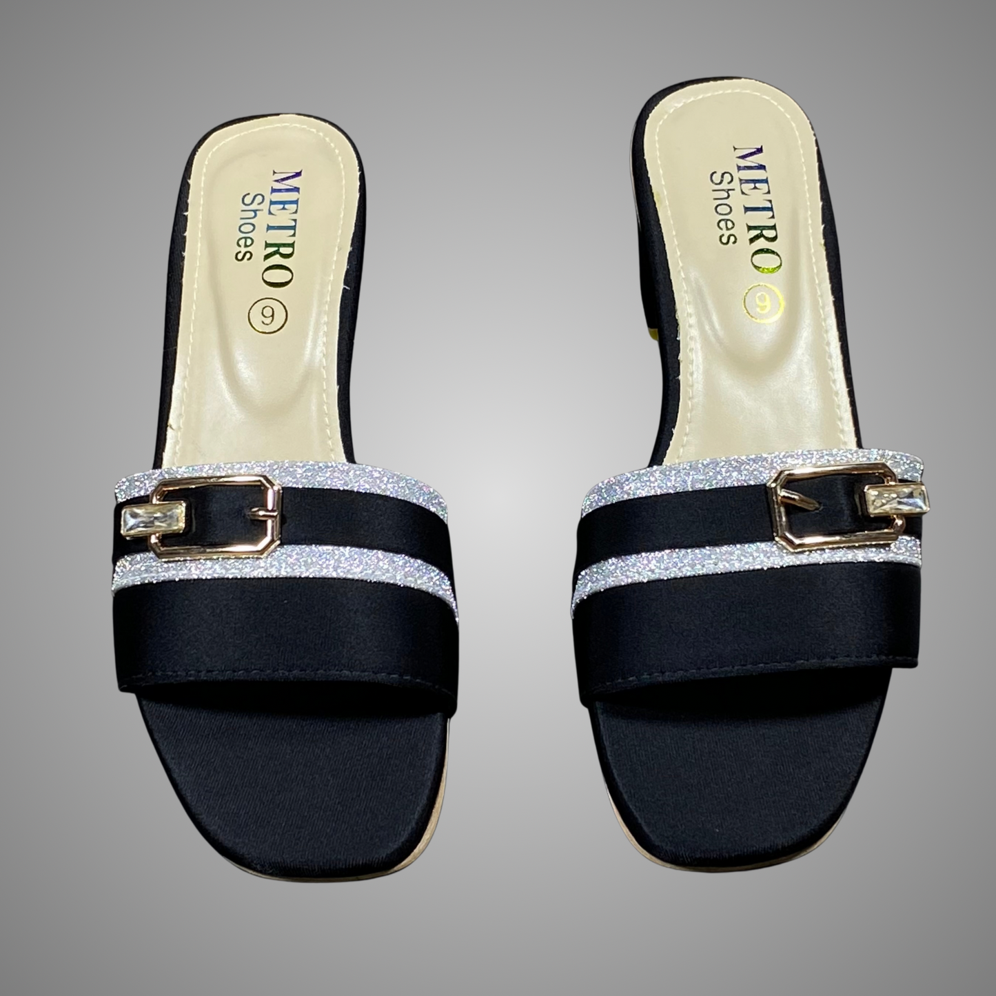 Mid Heel Slip-On Chappal with Buckle Strap