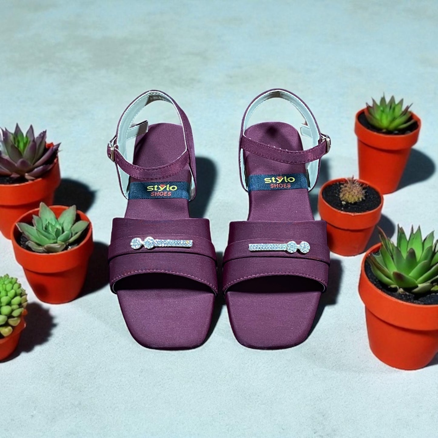 Flat Sandals with Buckle Strap