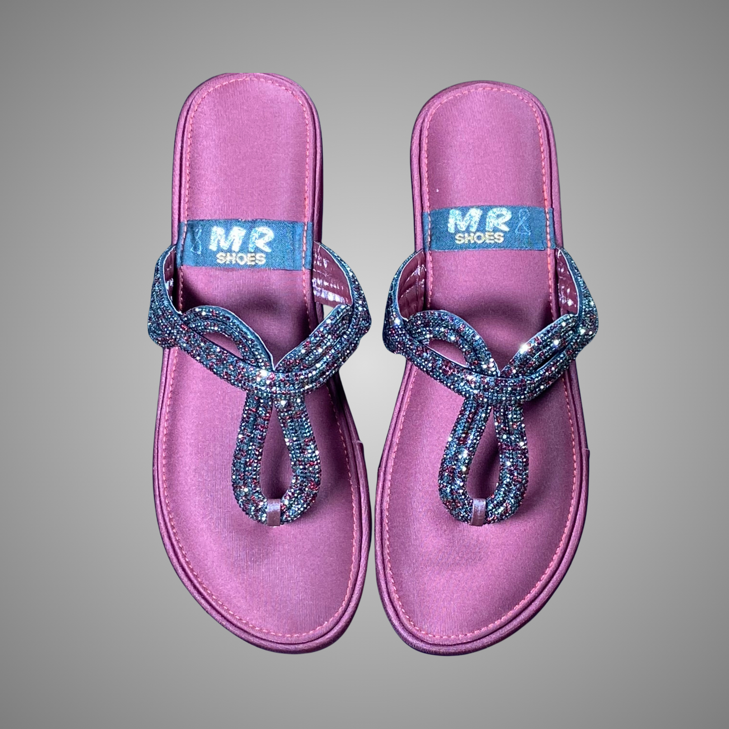 Wedge Fancy Chappal with Beaded Strap