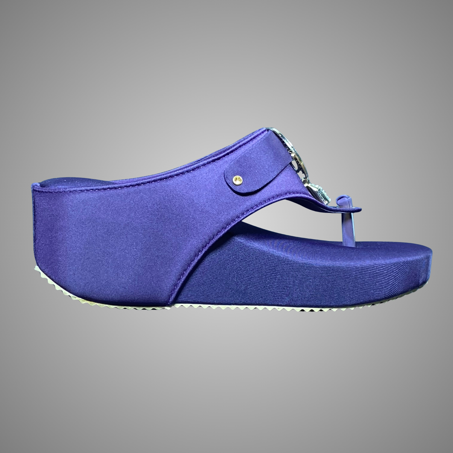 Wedge Sole Fancy Chappal with Ring Detail
